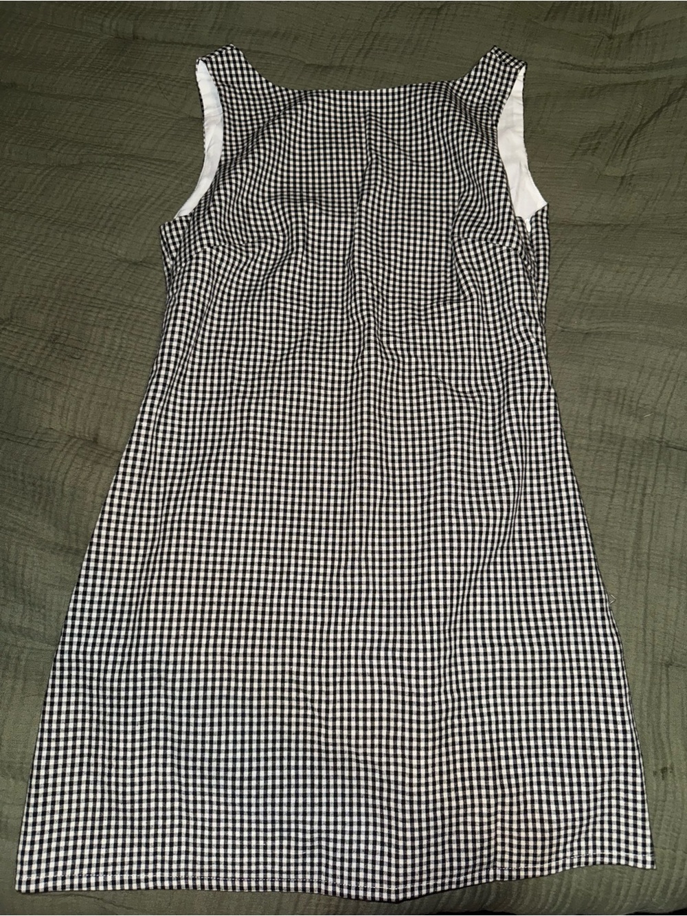 Black and White Gingham Sleeveless Shift Dress Altar’d State